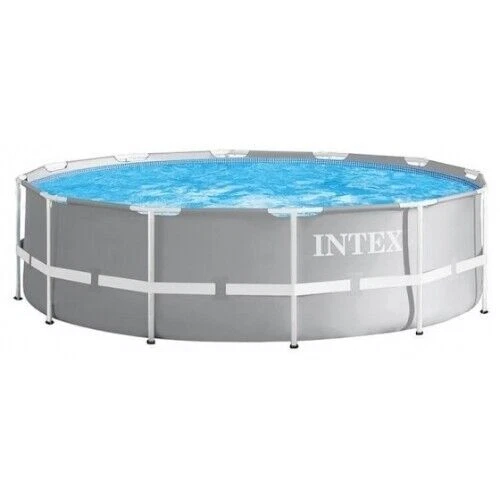 Intex Prism 457x107cm Frame Pool mit 220V Filterpumpe Komplettset (26724GN)
