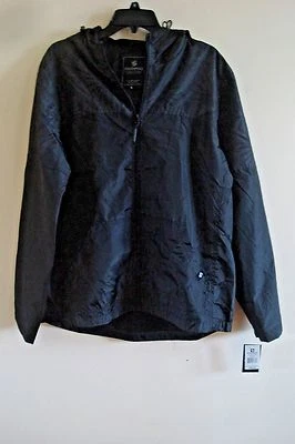 Chaqueta cortavientos Southpole para hombre talla XL negra capucha cremallera frontal   Foto 1 de 2