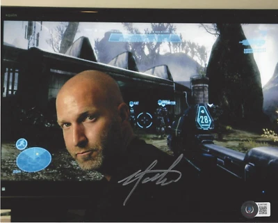 FOTO FIRMADA 8x10 por MARCUS LEHTO HALO 3 CREADOR BUNGIE 3 MASTER CHIEF CERTIFICADO DE AUTENTICIDAD BECKETT Foto 1 de 2