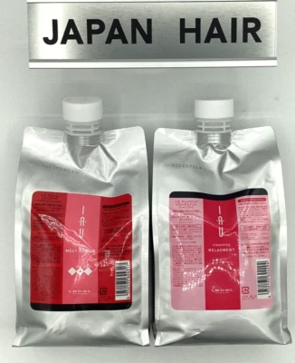 LebeL IAU Relaxment Shampoo & Melt Repair Treatment 1000ml Refill Set | Japan - Image 1 of 3