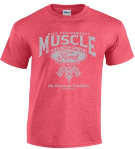 Ford Mustang Accessories T-shirt Mens Graphic Tees Fathers Day Gifts Dad Husband - Picture 1 of 3