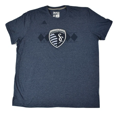 adidas MLS Mens Sporting KC Kansas City Go-To Performance Tee Shirt New M,L,2XL Cover