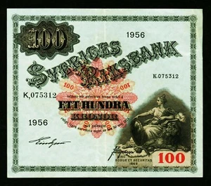 SCHWEDEN. 100 Kronor 1956. P. 45b. - Bild 1 von 2