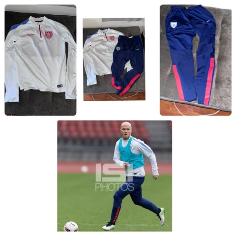 NIKE USA MENS SOCCER NATIONAL TEAM 2015 PLAYER ISSUE TRAINING ZIP & PANTS SMALL Cover