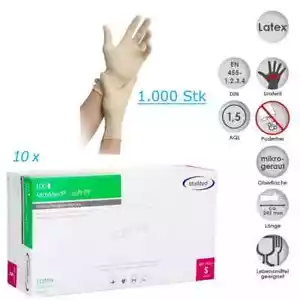 100 St.,Latex Einmal-Handschuhe soft PF MaiMed - Bild 1 von 1