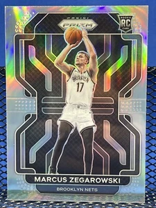 2021-22 Panini Prizm MARCUS ZEGAROWSKI Silver Prizm Brooklyn Nets RC Rookie Card - Picture 1 of 2