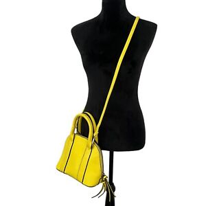 Unbranded Dome Cross Body Shoulder Satchel Hand Bag Yellow Lime Casual Ladies