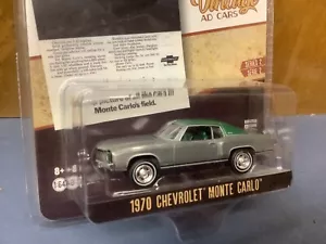 Raw Diecast Chase 1970 CHEVY MONTE CARLO Vintage aggiungere auto 1:64 greenlight - Foto 1 di 3