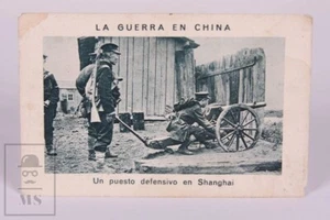1930's Trading Card - War in China - Shanghai Defensive Position - Juncosa - Picture 1 of 6