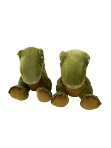 Kohls Are We There Yet Dinosaur Plush Stuffed Animal Two Pack Green Yellow T Rex - Picture 1 of 10