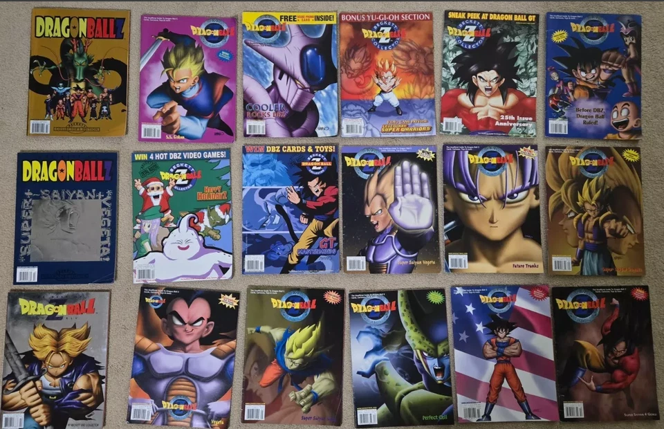 Assorted Vintage Beckett Dragon Ball Z Collector Magazines February 2001 to 2004 Foto 1 de 1