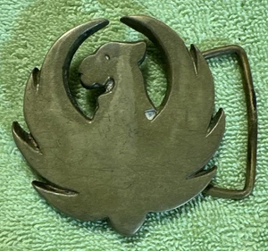 Vintage 70er Sturm Ruger Firearms SR Phoenix Gürtelschnalle massiv Messing 1970’s - Bild 1 von 7