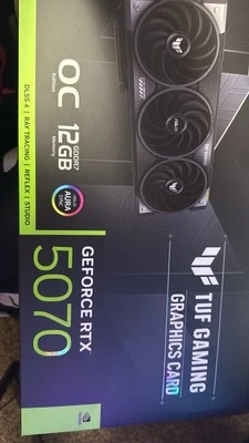 ASUS TUF Gaming GeForce RTX 5070 OC 12GB 192-Bit GDDR7 PCI Express 5.0 DLSS 4.0  - Image 1 of 2