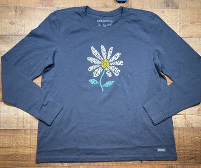 Trituradora Life is Good para mujer manga larga Superpower azul margarita XL NUEVA CON ETIQUETAS - E7869 Foto 1 de 4