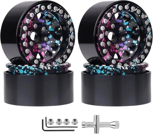 HobbyPark Graffiti Splash Anodized 1.9 Beadlock Wheels -10mm Negative Offset...  - Picture 1 of 8