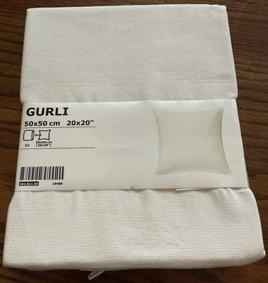 IKEA.  Capa de almofada GURLI. Branco 20 x 20. 100% algodão. NOVO. - Imagem 1 de 4