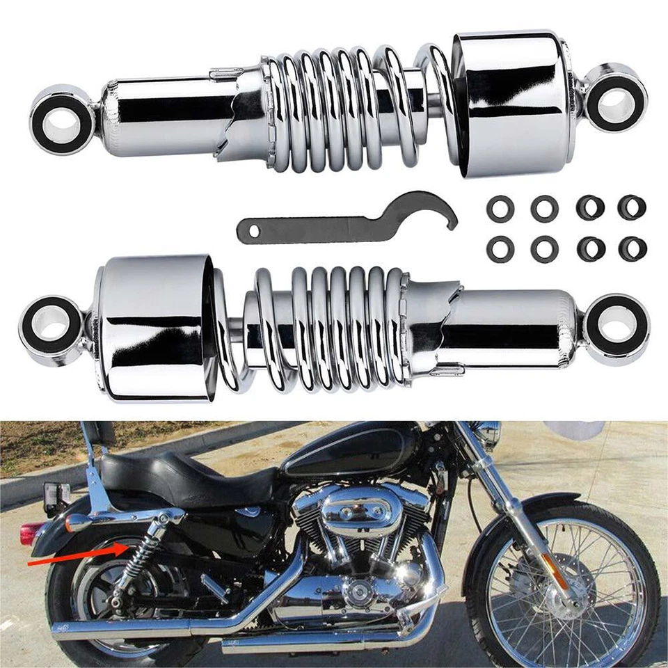 Amortiguadores traseros de 10,5" para Harley Touring Road King Electra Street Glide Foto 1 de 4