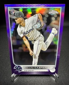 2022 Topps Chrome Baseball - Edward Cabrera - Purple Refractor (#236/250) - #64 - Picture 1 of 4