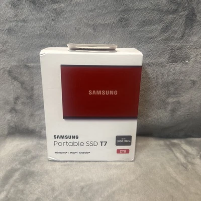 New Samsung T7 Portable SSD 2TB MU-PC2T0R USB 3.2 Gen 2 External SSD - Image 1 of 4