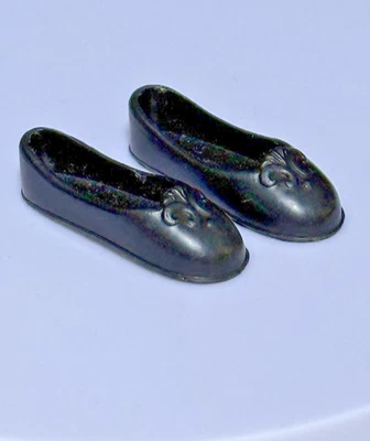 Zapatos planos negros Barbie años 90 para muñecas de pies planos Foto 1 de 2