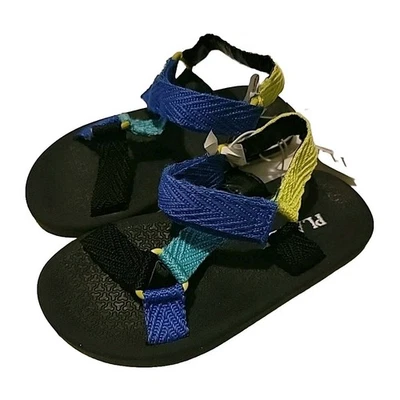 Сандалии с перепонками The Children's Place для мальчиков ясельного возраста черные/синие размер 8 - Изображение 1 из 3