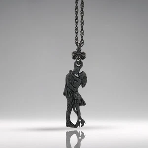 Latin Dance Pendant – 925 Silver Oxidized Necklace for Tango Dancers and Fans - Picture 1 of 13