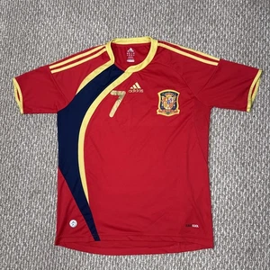 VINTAGE SPAIN 2009 Adidas Home Men's Soccer Jersey DAVID VILLA #7 Size XXL - Picture 1 of 10