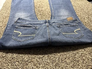 AE AMERICAN EAGLE 14 LONG ARTIST FLARE STRETCH WOMENS JEANS - Picture 1 of 4