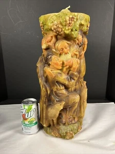 VTG German Gunter Walldurn Baden Pillar Candle Massive 17” Tall Men Drinking - Picture 1 of 9