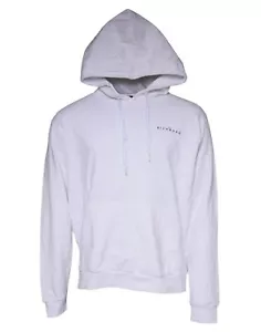 John Richmond Logo Blanco Algodón Sudadera con Capucha Hombres Suéter Auténtico - Imagen 1 de 5