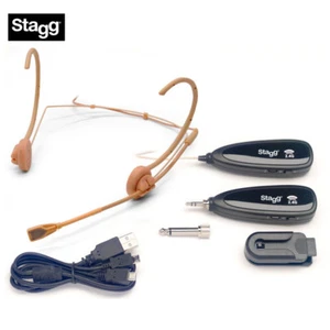 Stagg SUW 10H-BE 2.4GHz Beige Wireless Microphone Headset - Picture 1 of 2