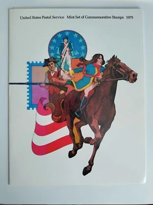 1975 USPS Mint Set of Commemorative Stamps (with agendas) - Image 1 of 4