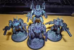 40k Tau Commander with Crisis Team (Plasma) - Picture 1 of 7