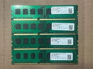 LOT 4 V7 V7K1280016GBD-LV 16GB DDR3 PC3L12800 DIMM DESKTOP MEMORY MODULE J5-3(7) - Picture 1 of 2