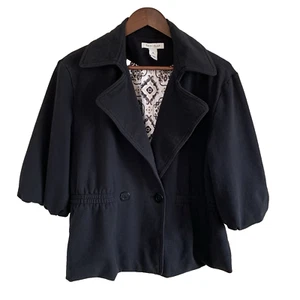 White House Black Market Ballonärmel Schwarz Blazer Jacke Damen Gr. XL - Bild 1 von 14