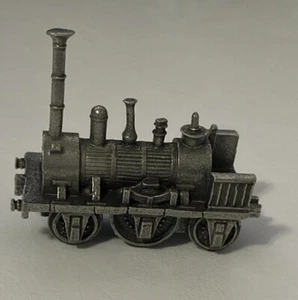 Vintage Adler Train Engine Pewter Locomotive Franklin Mint 1985 Figurine - Picture 1 of 6