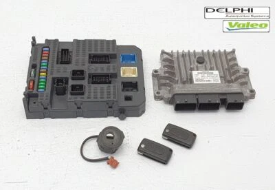 KIT ECU PEUGEOT 308 07-14 I 4A,4C 2.0 HDI GT,ECU BSI 2 CHIAVI 9663548180 - Immagine 1 di 4