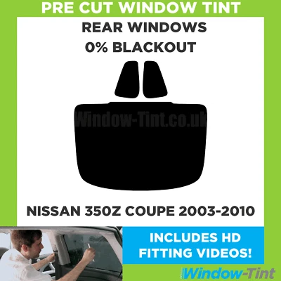 Película opaca 0 % tinte ventana precortada para Nissan 350z cupé 2003-2010 Foto 1 de 4