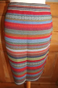 Invero Strickrock, Catrin Jeans Streifen, Merino; Gr. L; Naturmode Neu - Bild 1 von 3