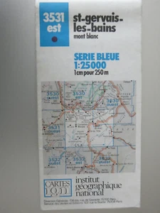 carte IGN bleue 1/25000 3531 est st gervais les bains mont blanc edition 2 1986 - Picture 1 of 1