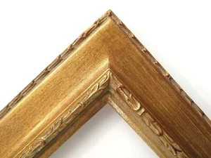 24 X 30 STD PICTURE FRAME 3" WIDE EMBOSSED GOLD REVERSE w/ GLAZING / BACKING  - Picture 1 of 9