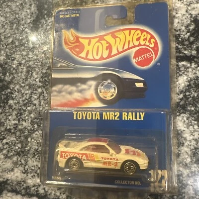 HOT WHEELS Toyota MR-2 Rally Rare Original INTERNATIONAL BLUE CARD NEW 122 - Image 1 of 4