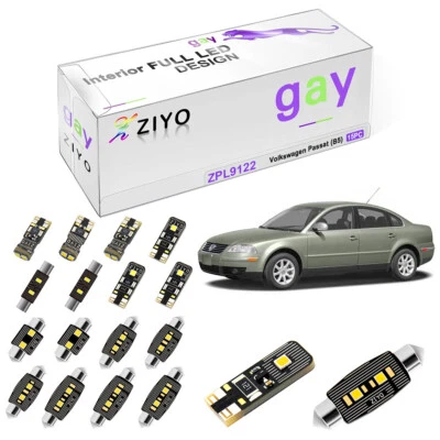 Paquete de kit de luces interiores blancas de lujo de 15 piezas para Volkswagen Passat B5 1999-2005 Foto 1 de 4