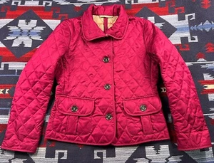 Burberry Brit Damen Steppjacke Rosa Fuchsia Knopfleiste Nova Check Gr. S - Bild 1 von 14
