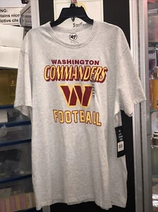 47 NFL Washington Commanders Fútbol Gris Camiseta Talla XXL - Imagen 1 de 2