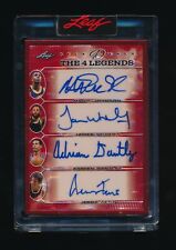 MAGIC JOHNSON JAMES WORTHY DANTLEY JERRY WEST LEAF DECADENCE LEGENDS AUTO RED /3