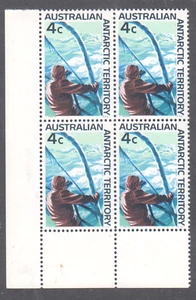 AAT 1973 Aircraft MNH 5c Gypsy Moth corner block 4 stamps. - Picture 1 of 1