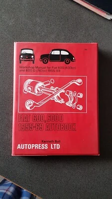LIVROS AUTOMÁTICOS FIAT 600 E 600D MANUAL DE OFICINA 1955-1969 - Imagem 1 de 4