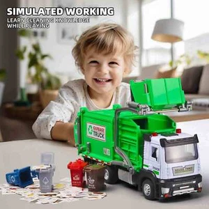 Müllwagen Spielzeug Druckguss Müllauto Spielzeug fur Kinder mit Licht Sound - Bild 1 von 6