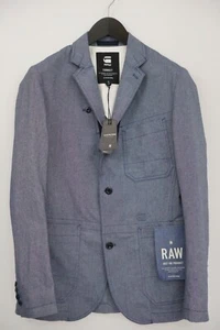 Men G-Star Blake Blazer Chambray Rinsed Blue Cotton EU48 UK/US38 QEA220 - Picture 1 of 9